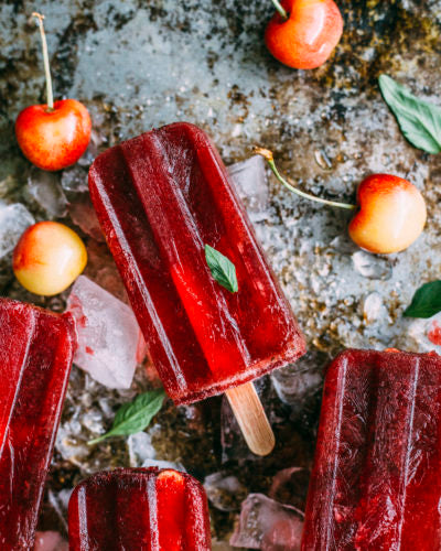 Drink Simple Watermelon Cherry & Basil Pops