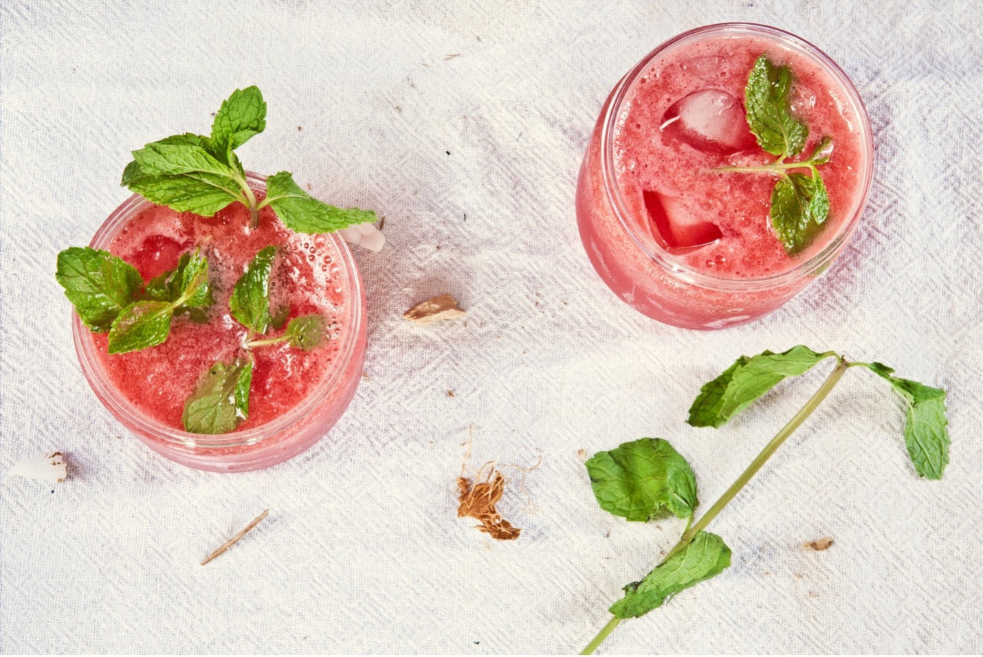 Zero-Proof Strawberry Mint Maple Water Spritzer