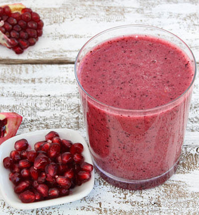 Pomegranate and Pitaya Maple Cheer Smoothie