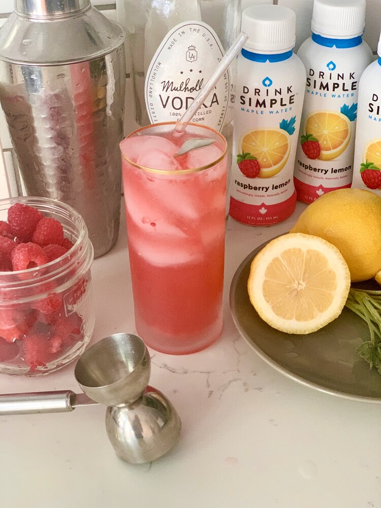 Spiked Raspberry Sage Lemonade