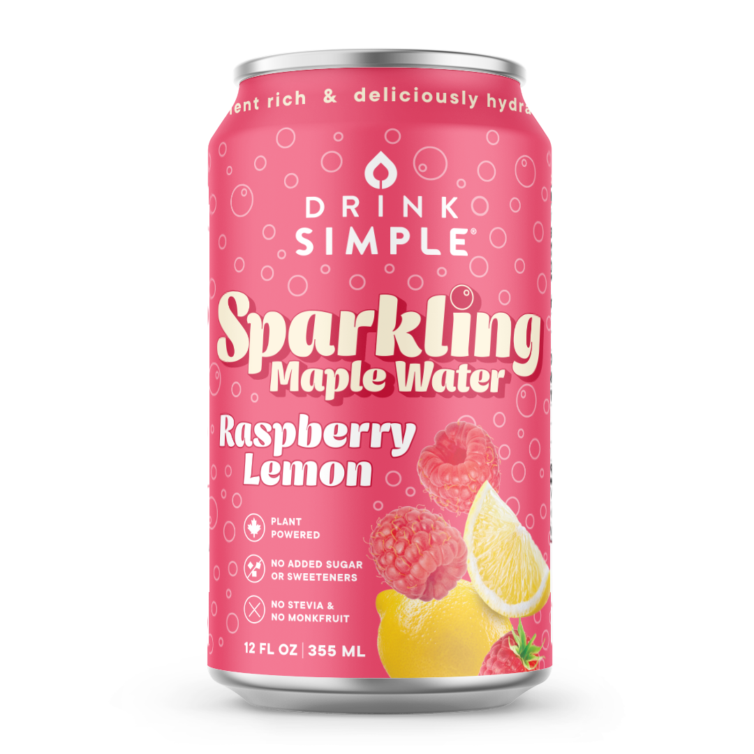 Mixed 12 Pack Sparkling Maple Waters- 4 Flavors: Tart Cherry Vanilla, Raspberry Lemon, Blackberry Lemon, and Orange Cream